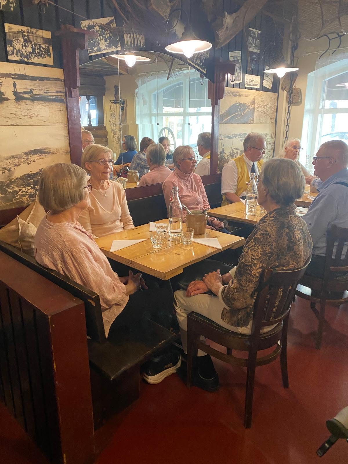 Members sharing lunch together